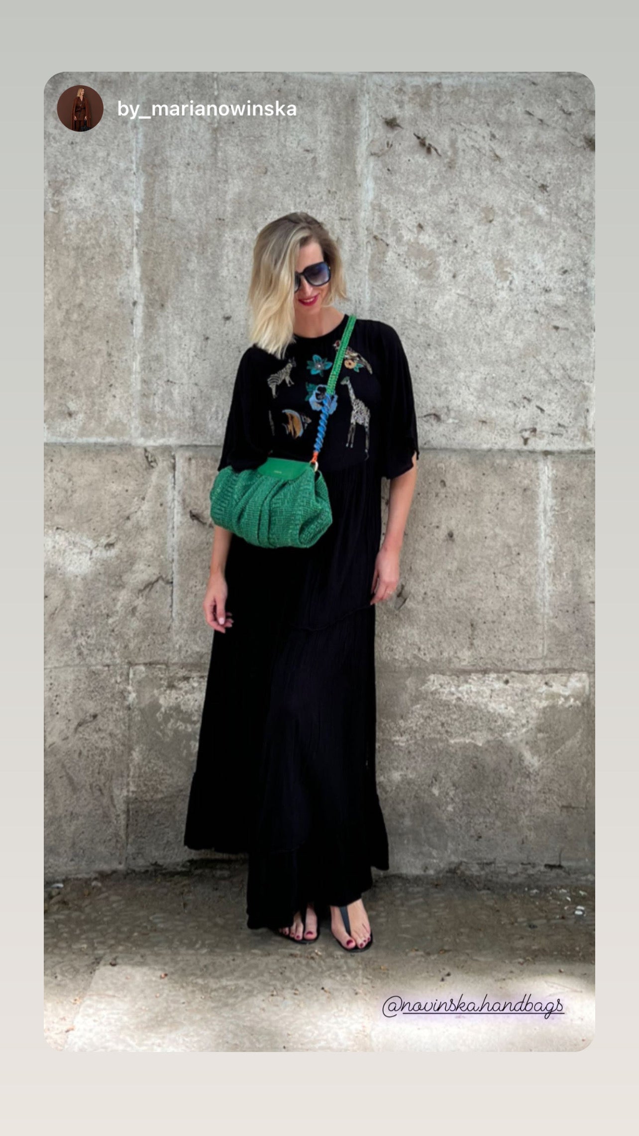 Raffia Cloud Bag - Palm Green