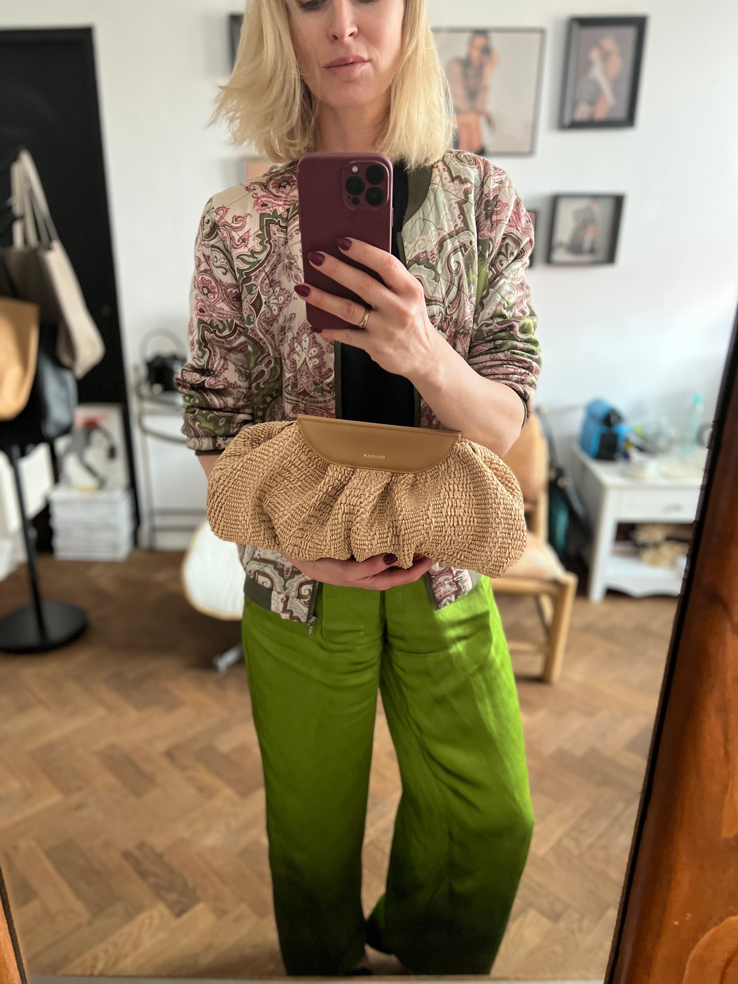 Raffia Cloud Bag - Straw