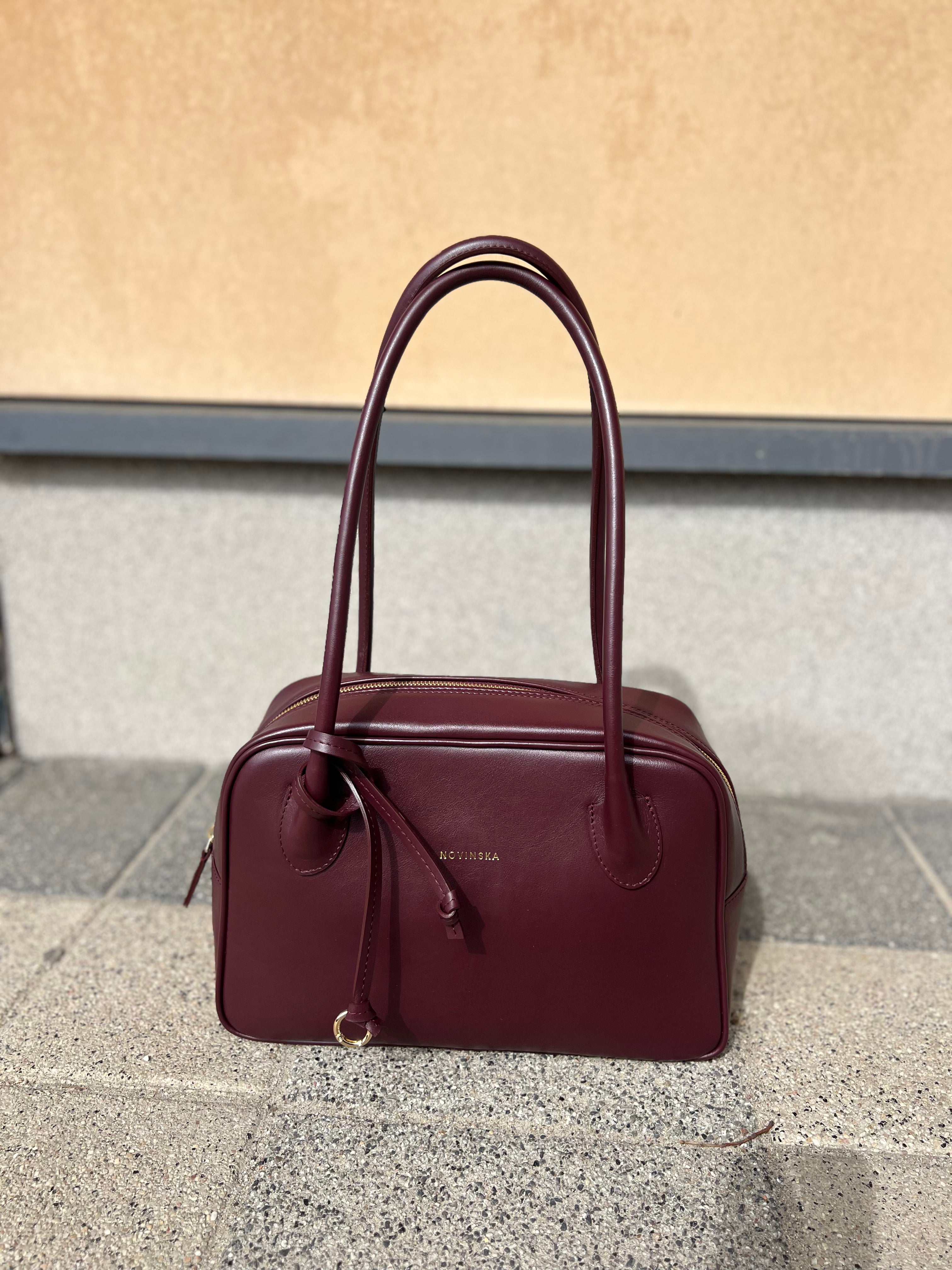 BOWLING BAG MIDI - BURGUNDY