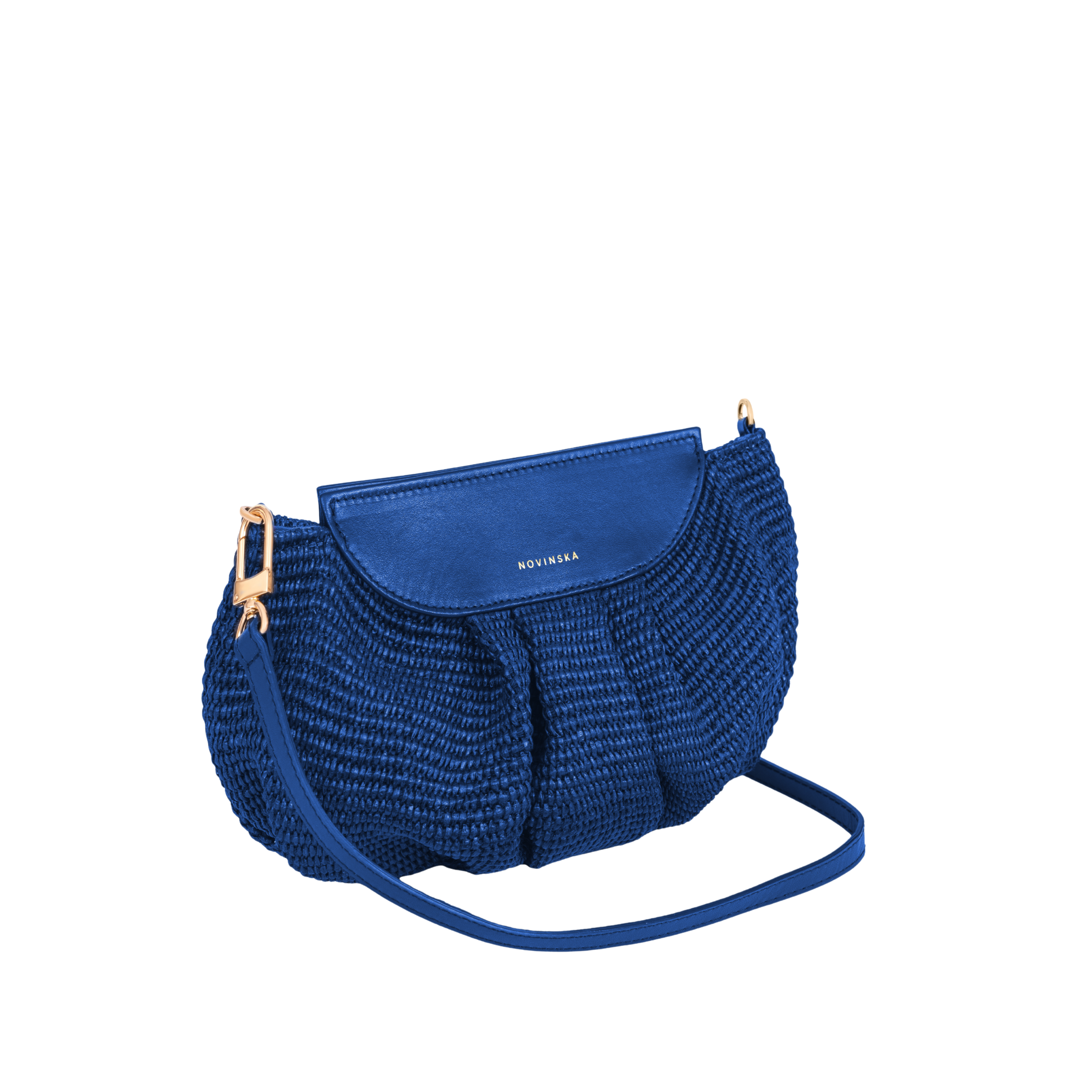 Baby Cloud Bag - Raffia Kobalt