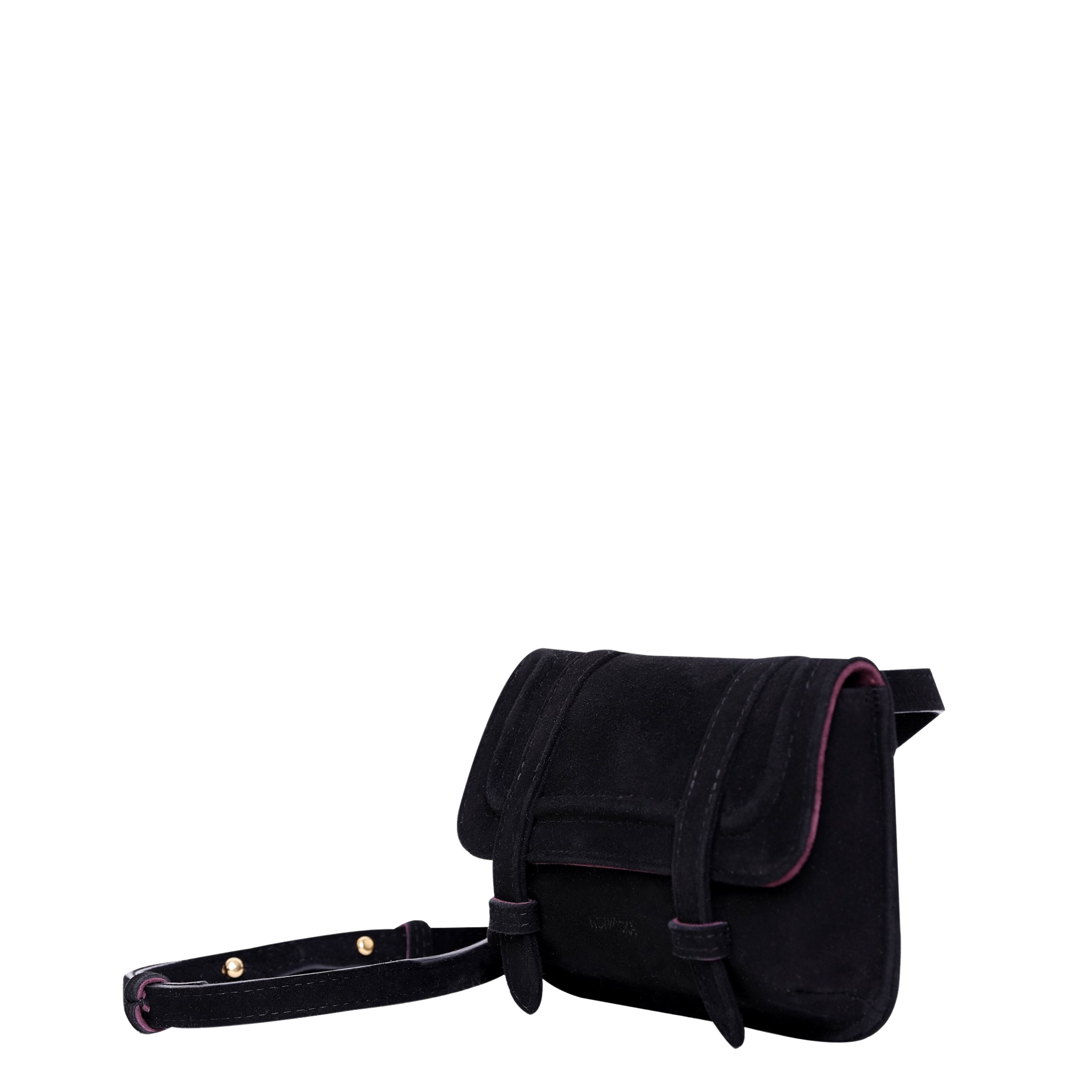 BELT BAG - czarny zamsz