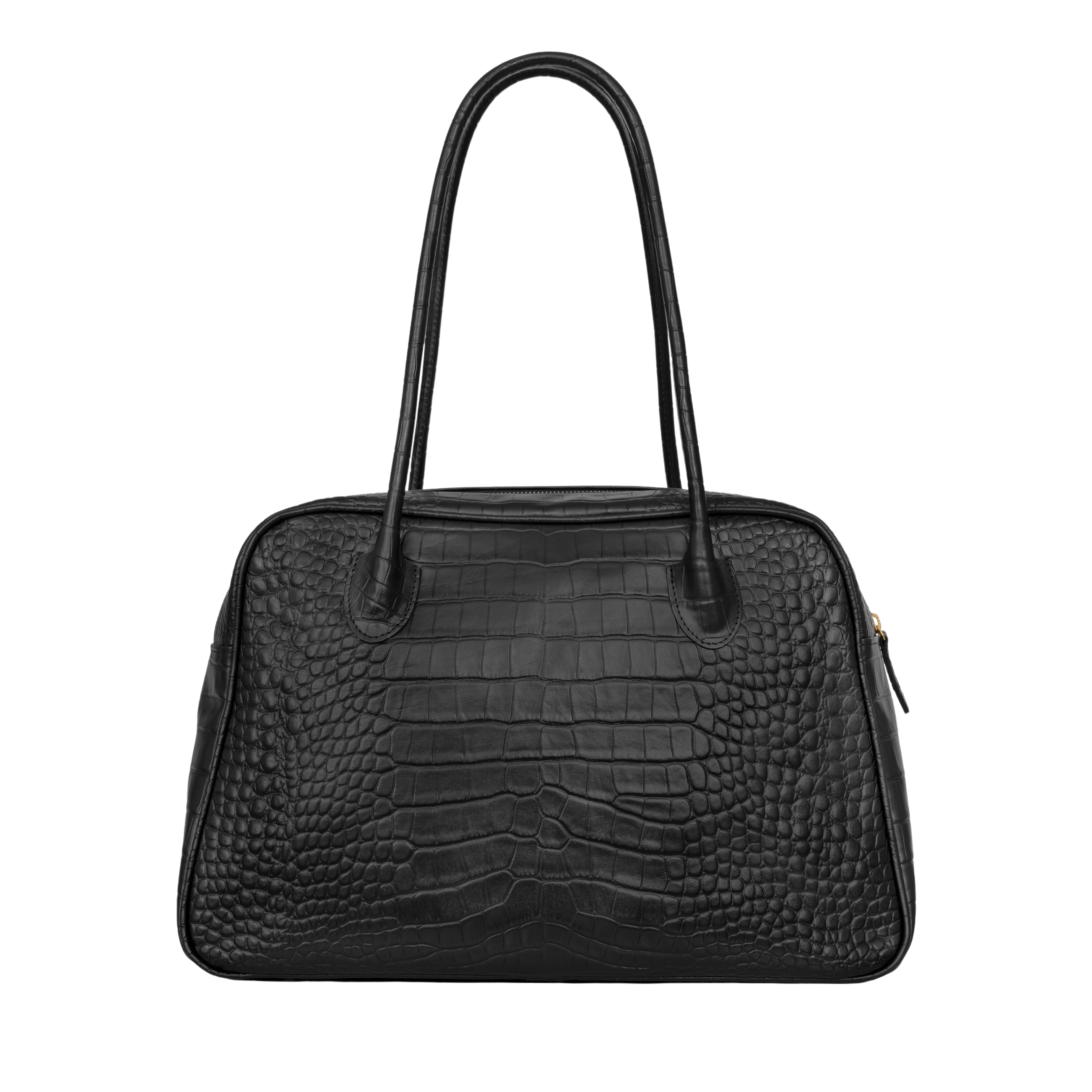 BOWLING BAG MAXI - Black crocco