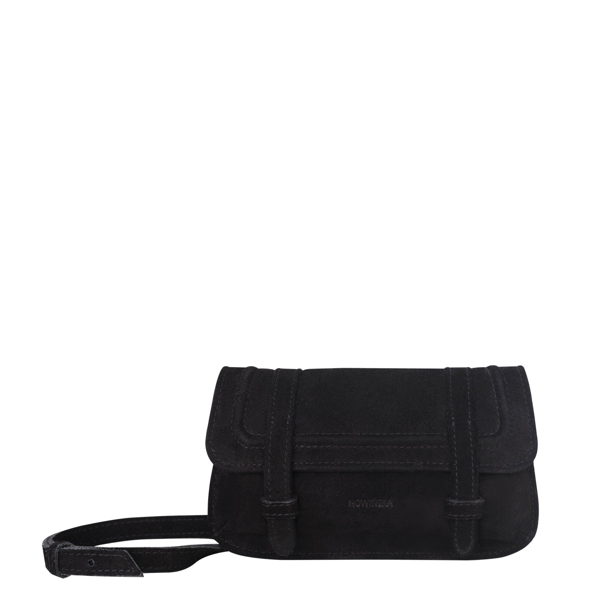BELT BAG - czarny zamsz