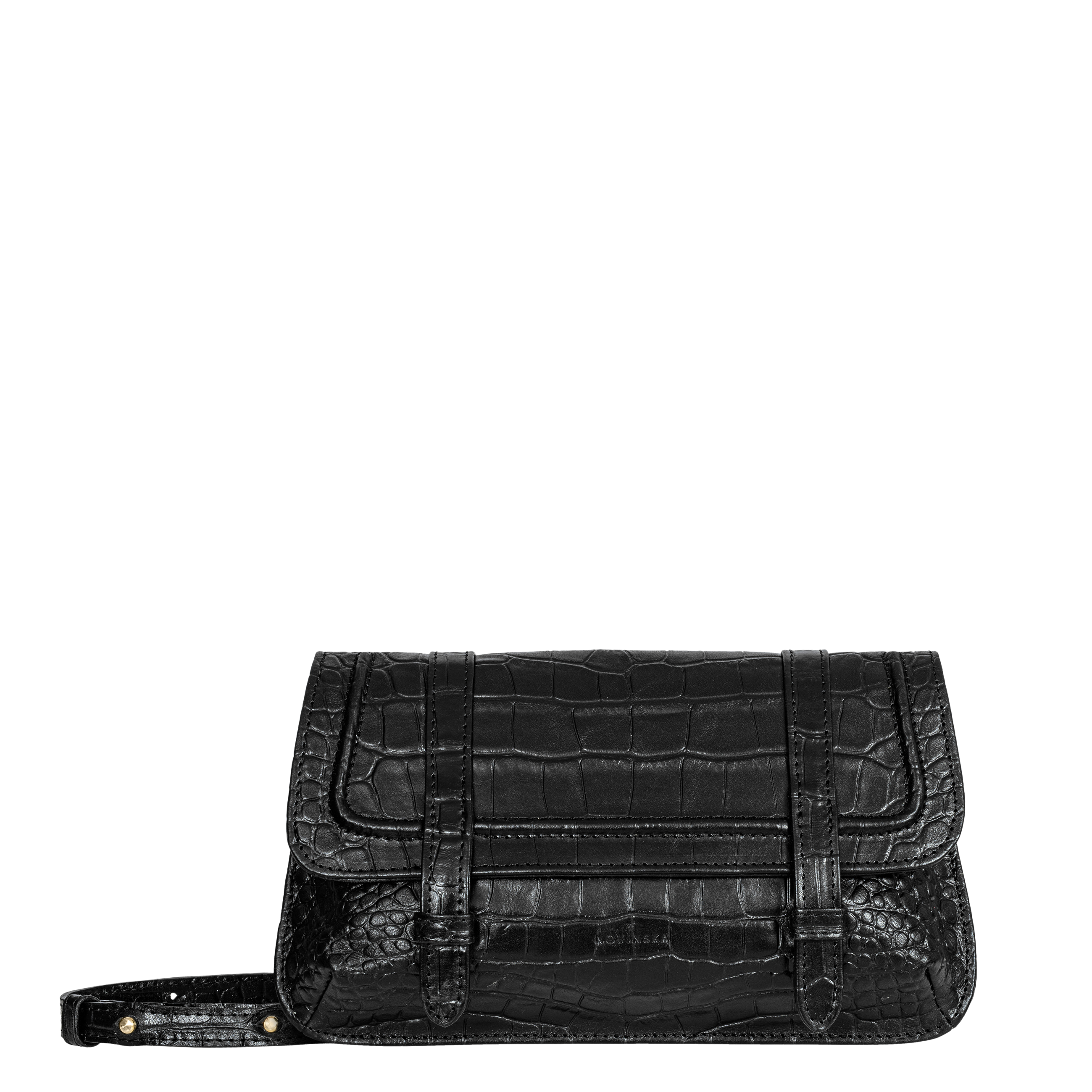 Belt Bag Maxi - Czarne Crocco