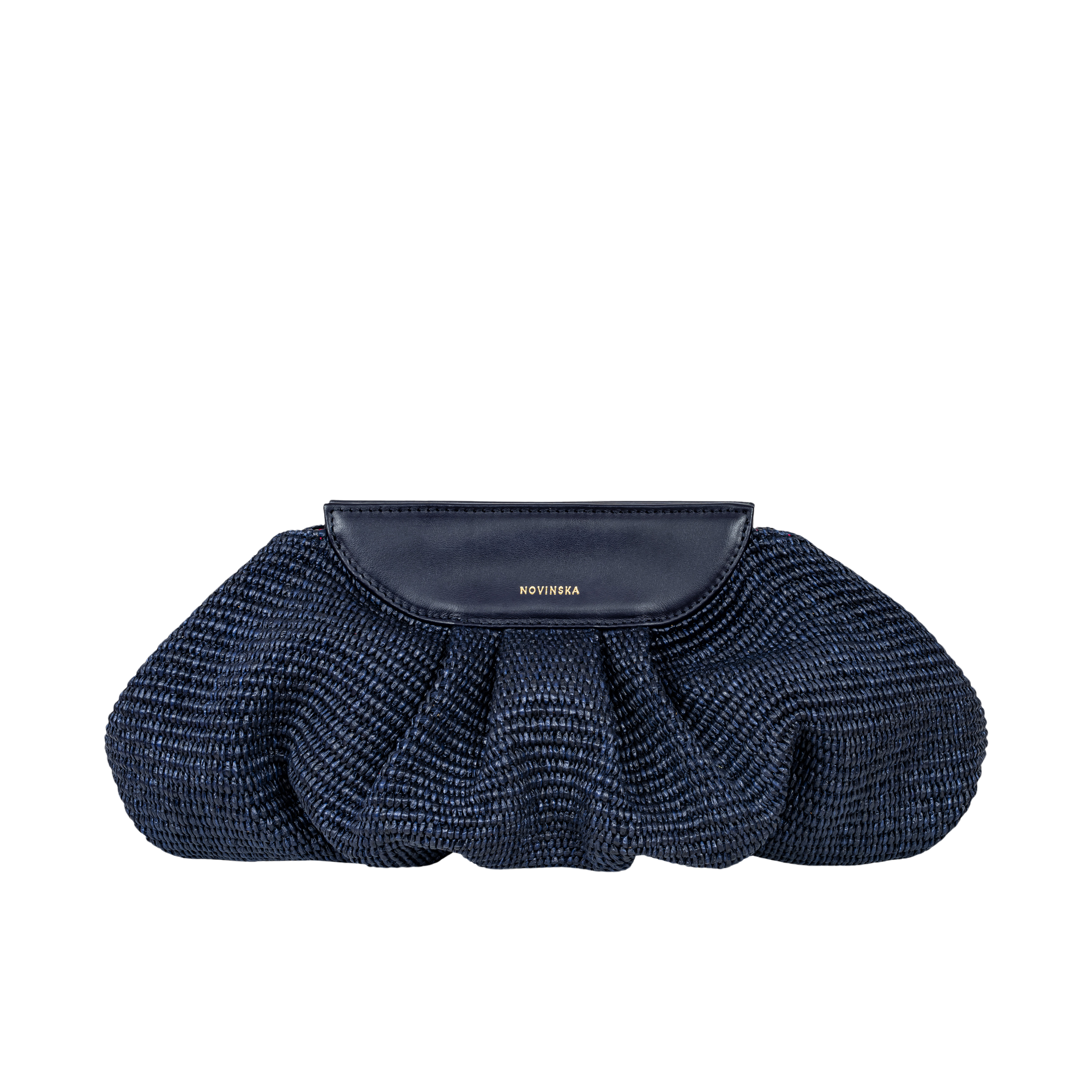 Raffia Cloud Bag - granat