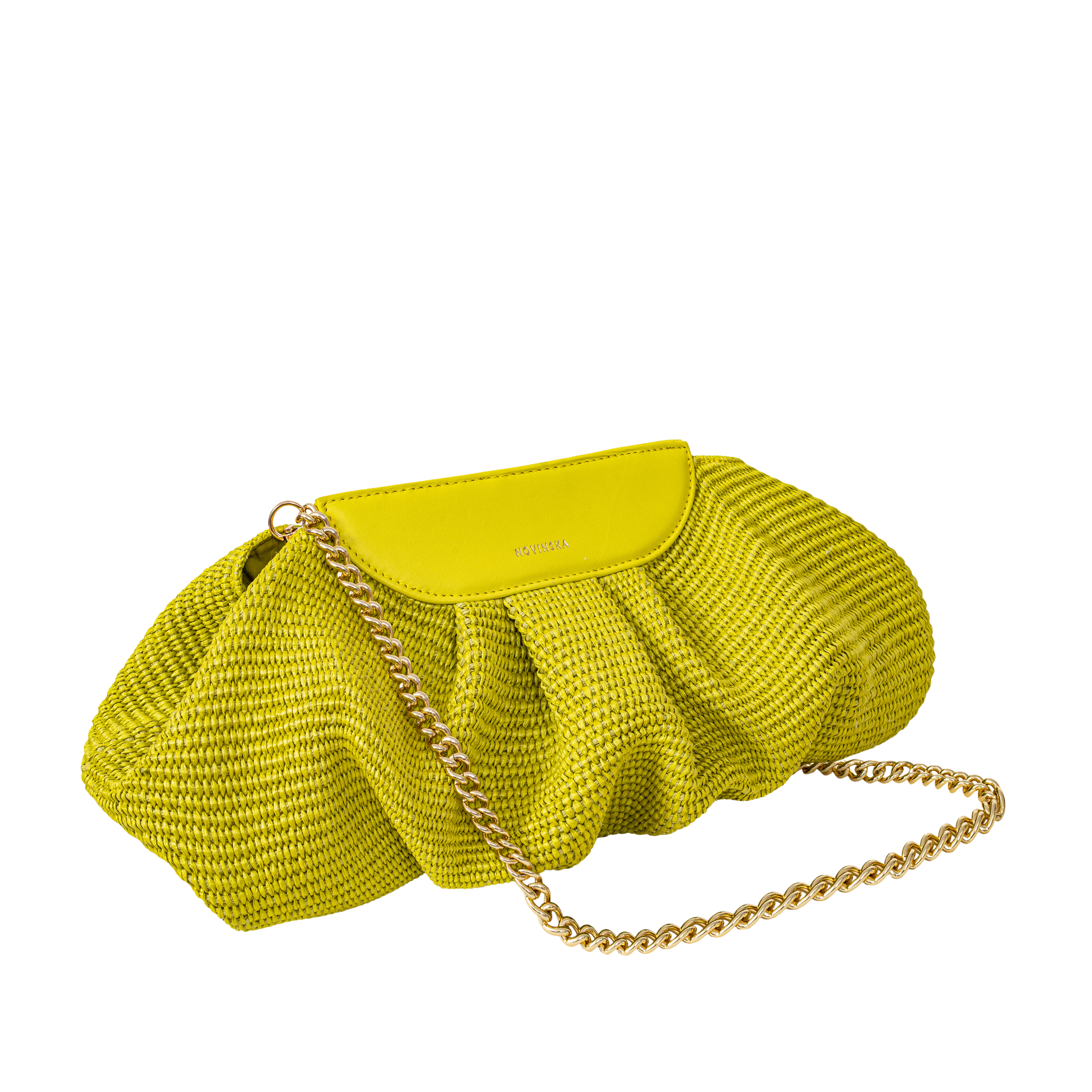 Raffia Cloud Bag - Limonka