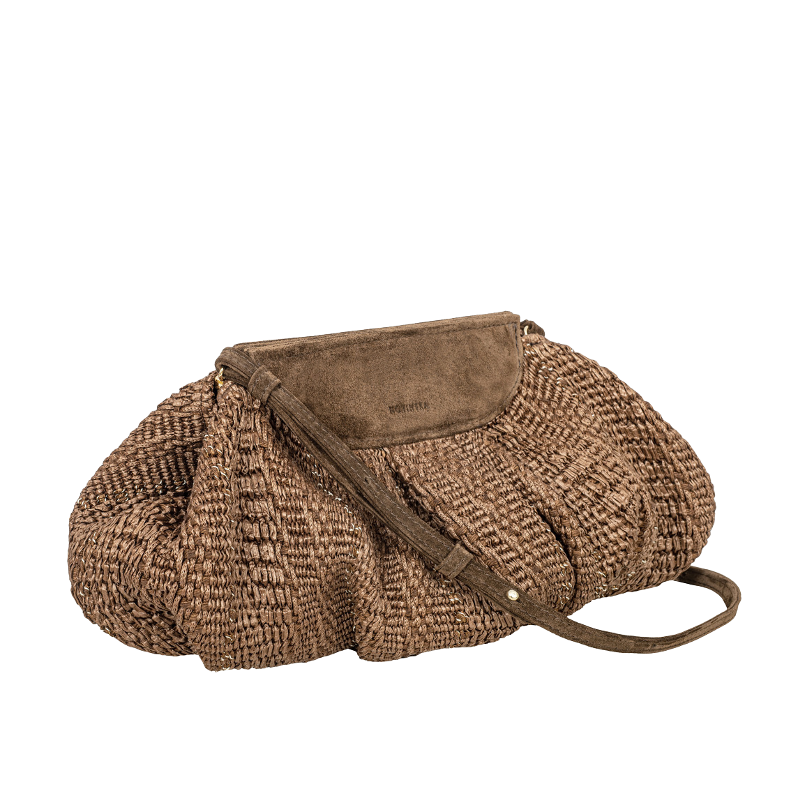 Raffia Cloud Bag - Mocha