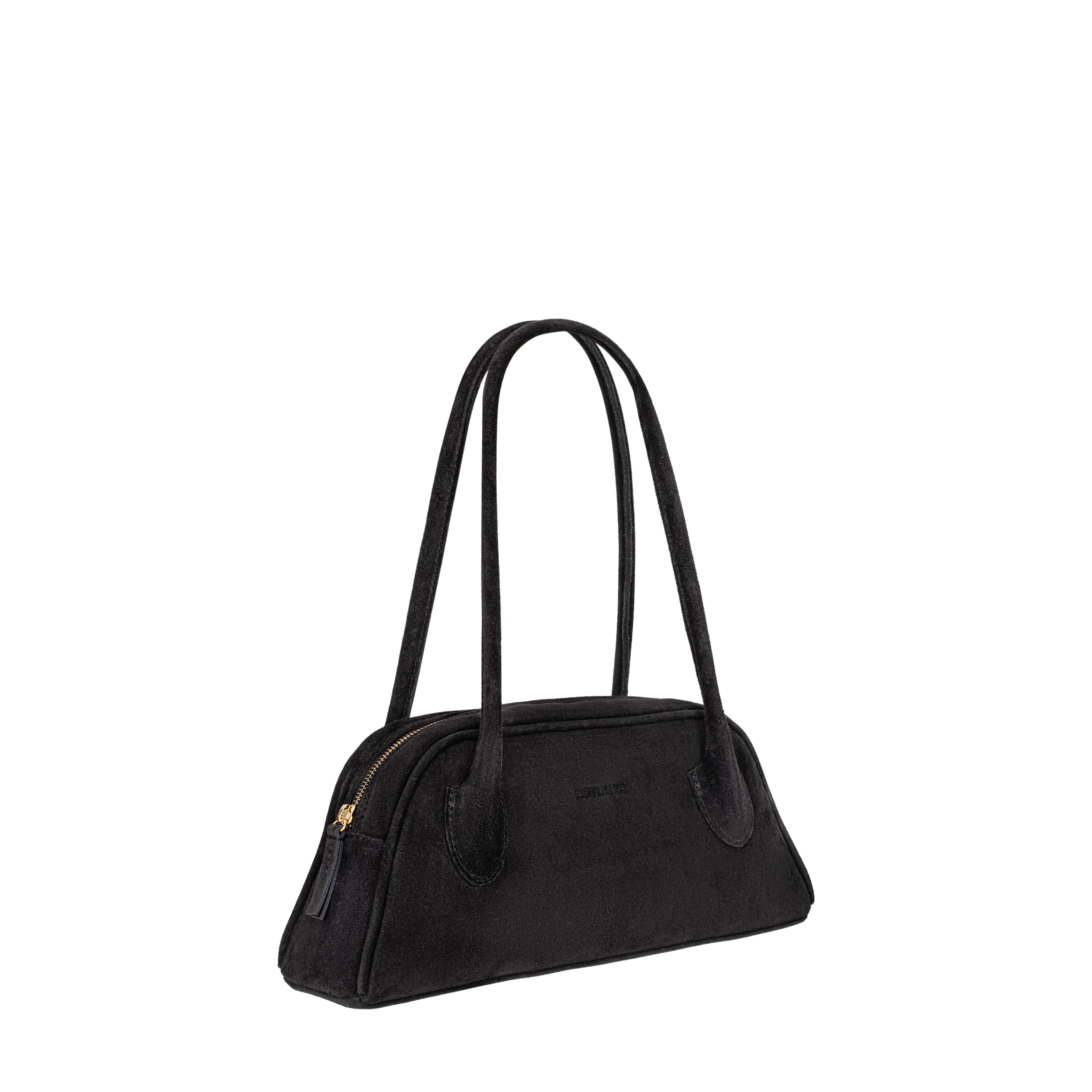 TRAPEZ BAG - Czarny zamsz