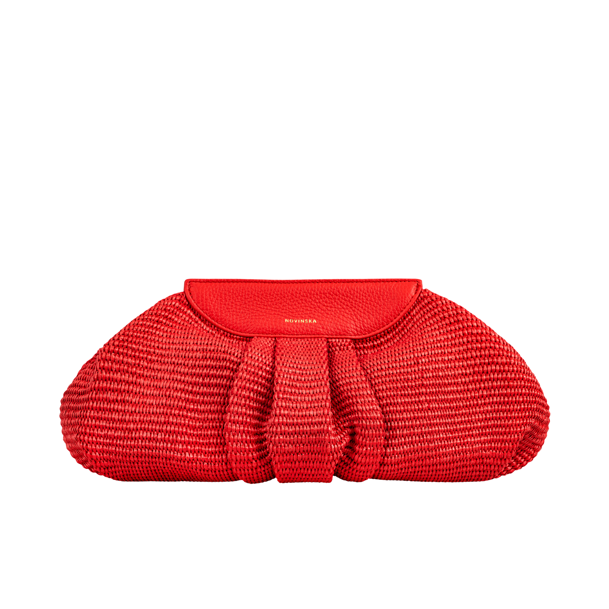 Raffia Cloud Bag - Czerwona