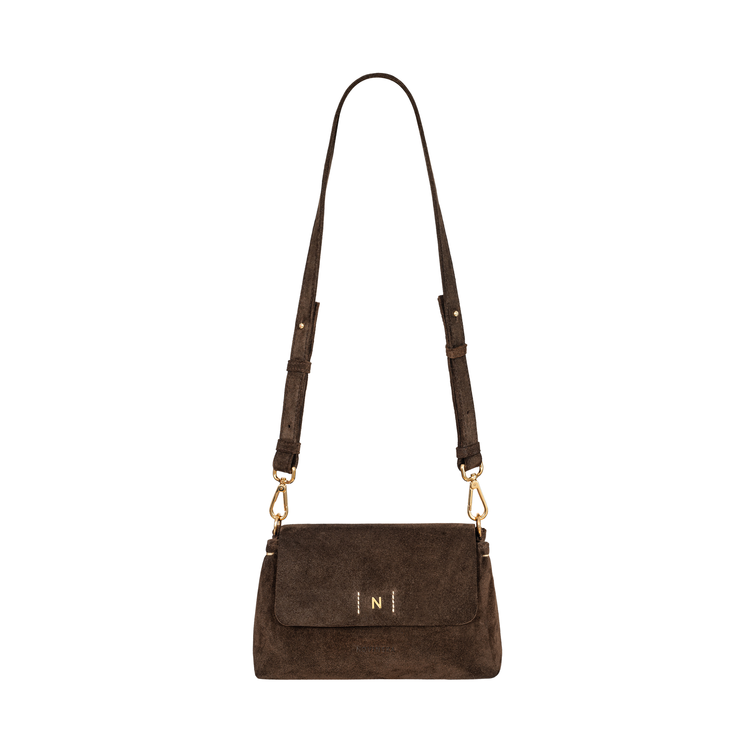 Mini Flap Bag - Espresso suede