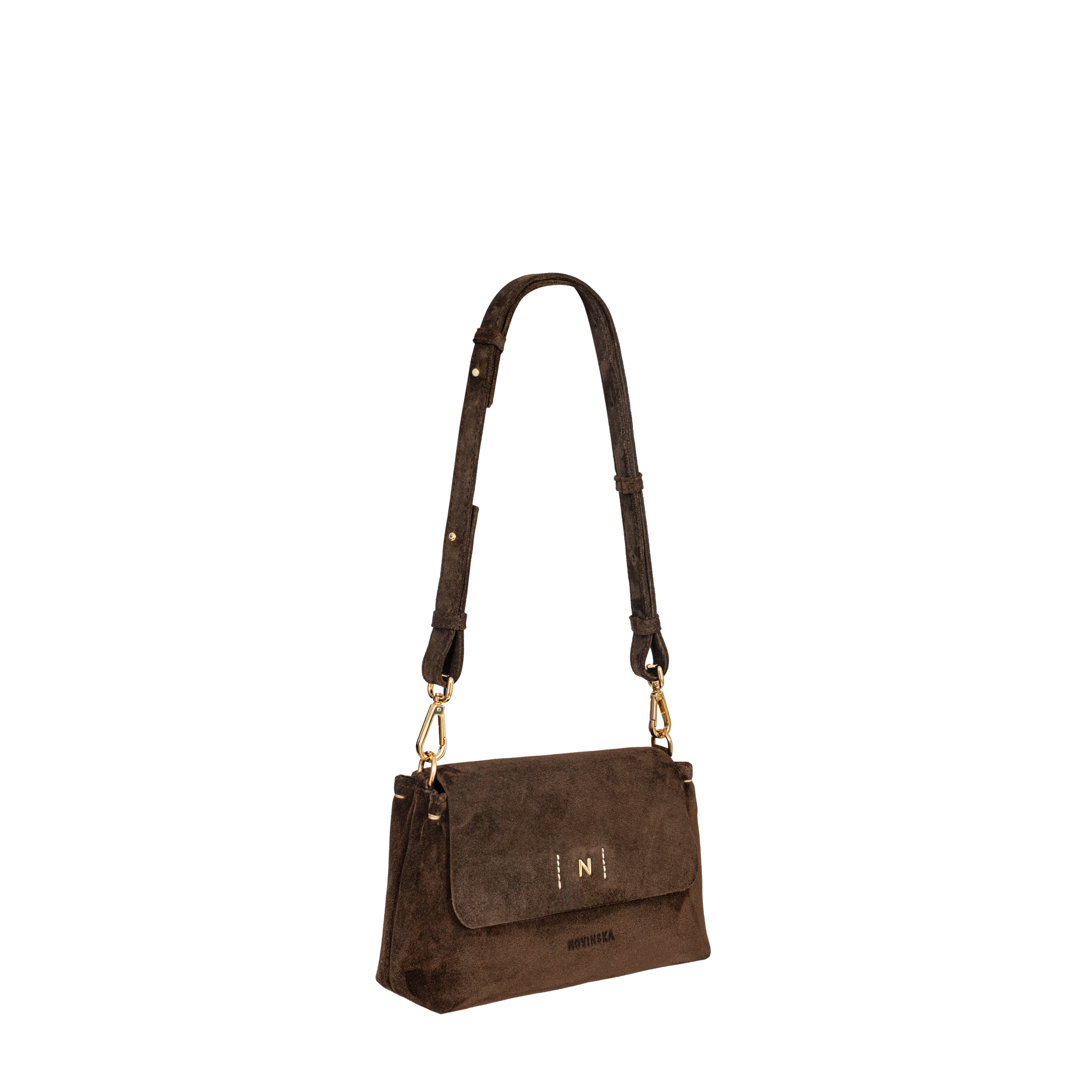 Mini Flap Bag - Espresso suede