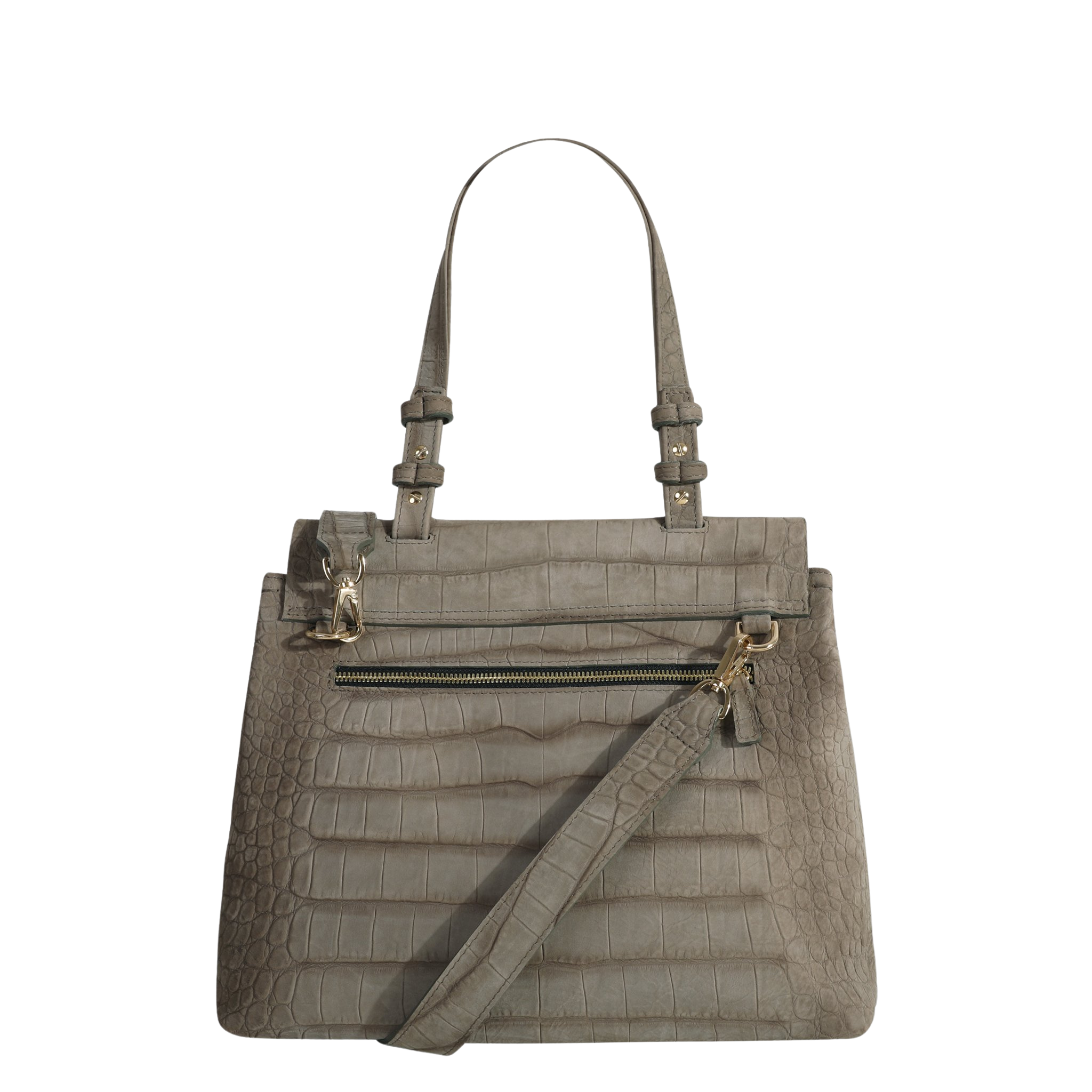 Flap Bag Maxi - Olive Crocco