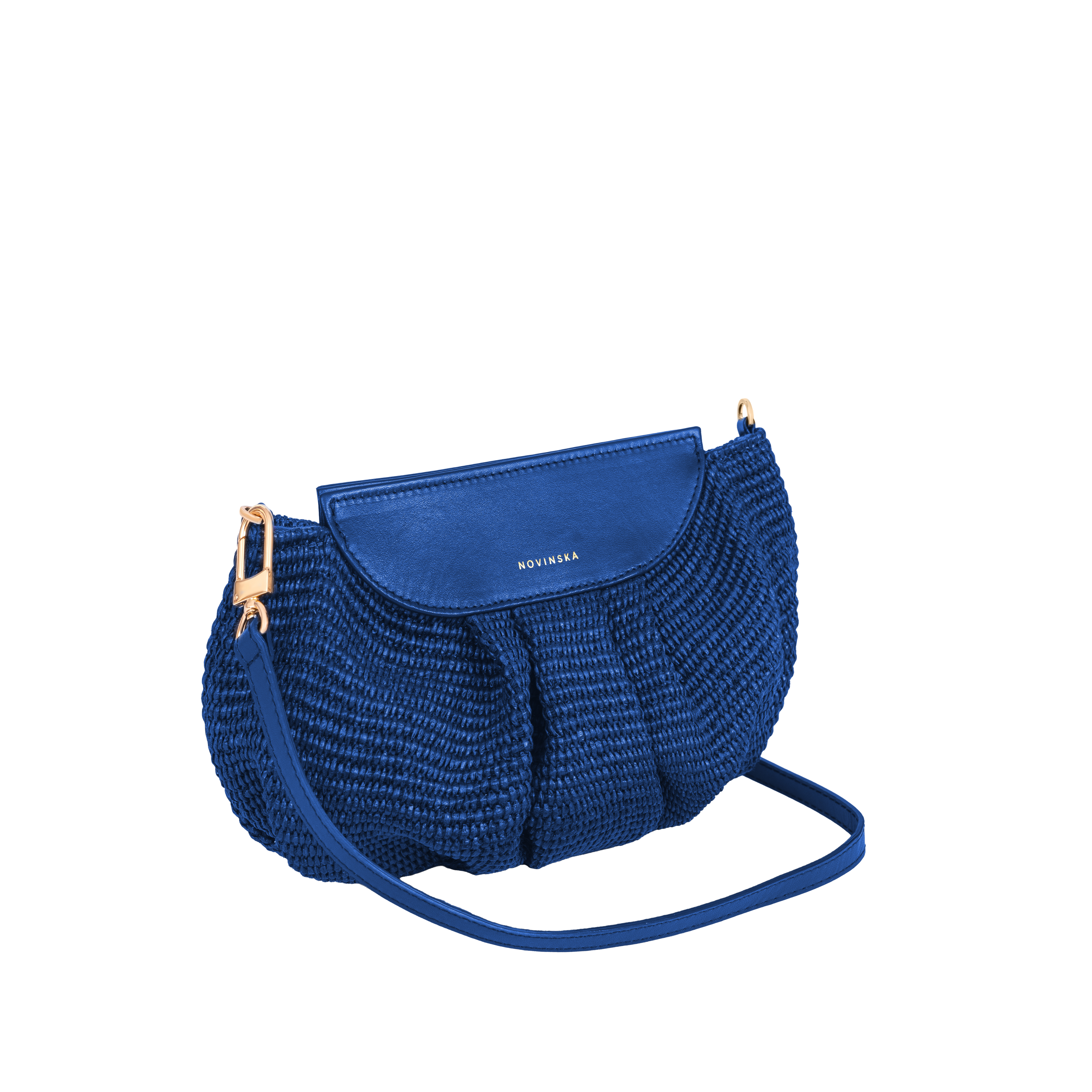 Baby Cloud Bag - Raffia Kobalt
