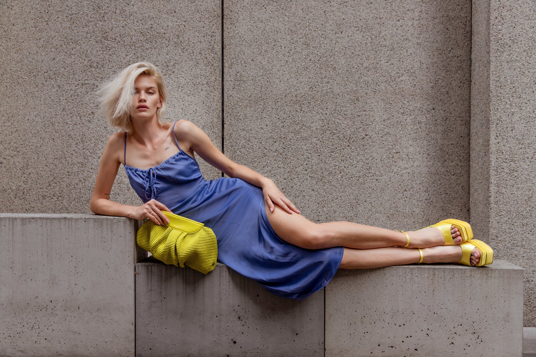 Raffia Cloud Bag - Limonka