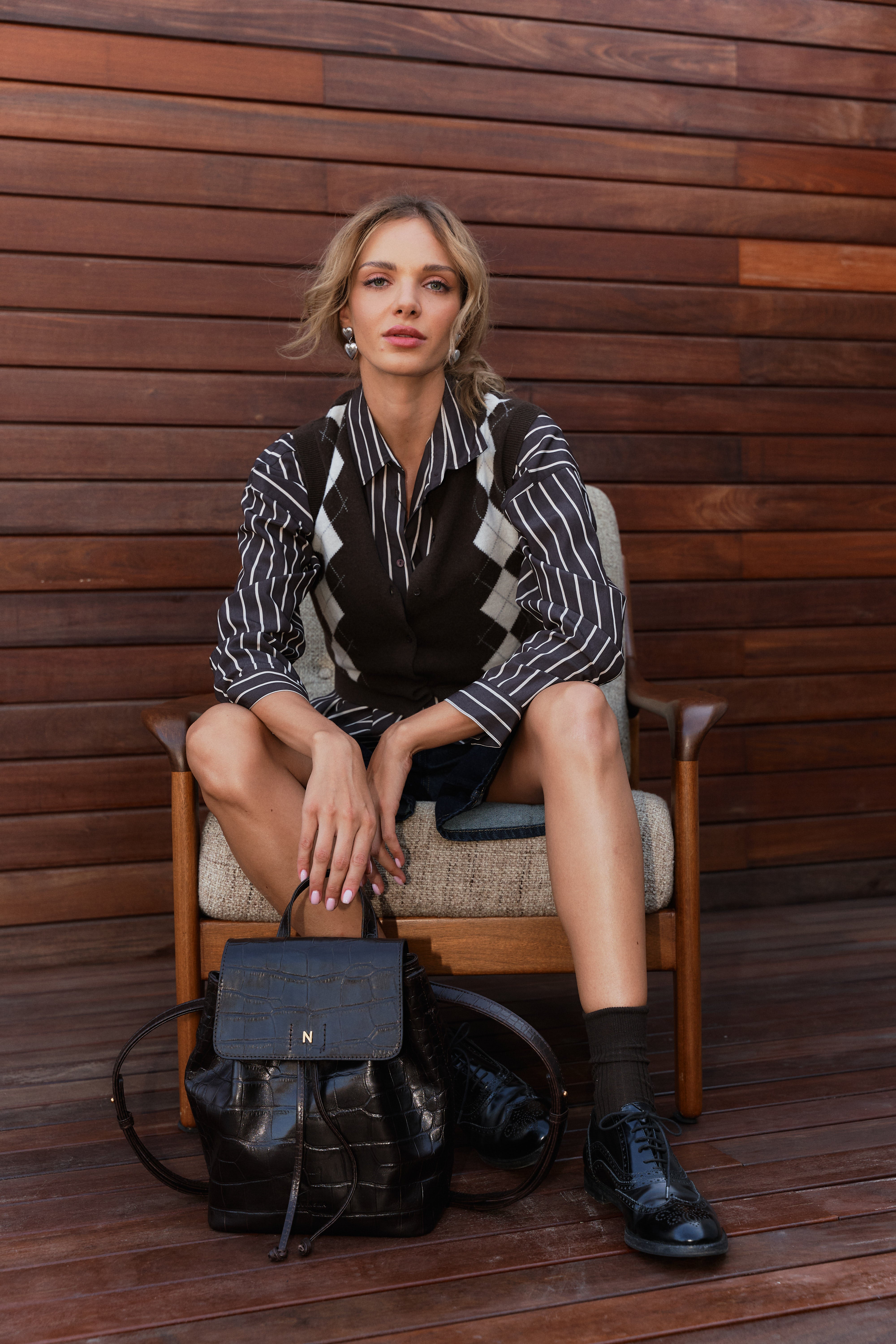 City Bag 2 in 1 - Crocco Brown