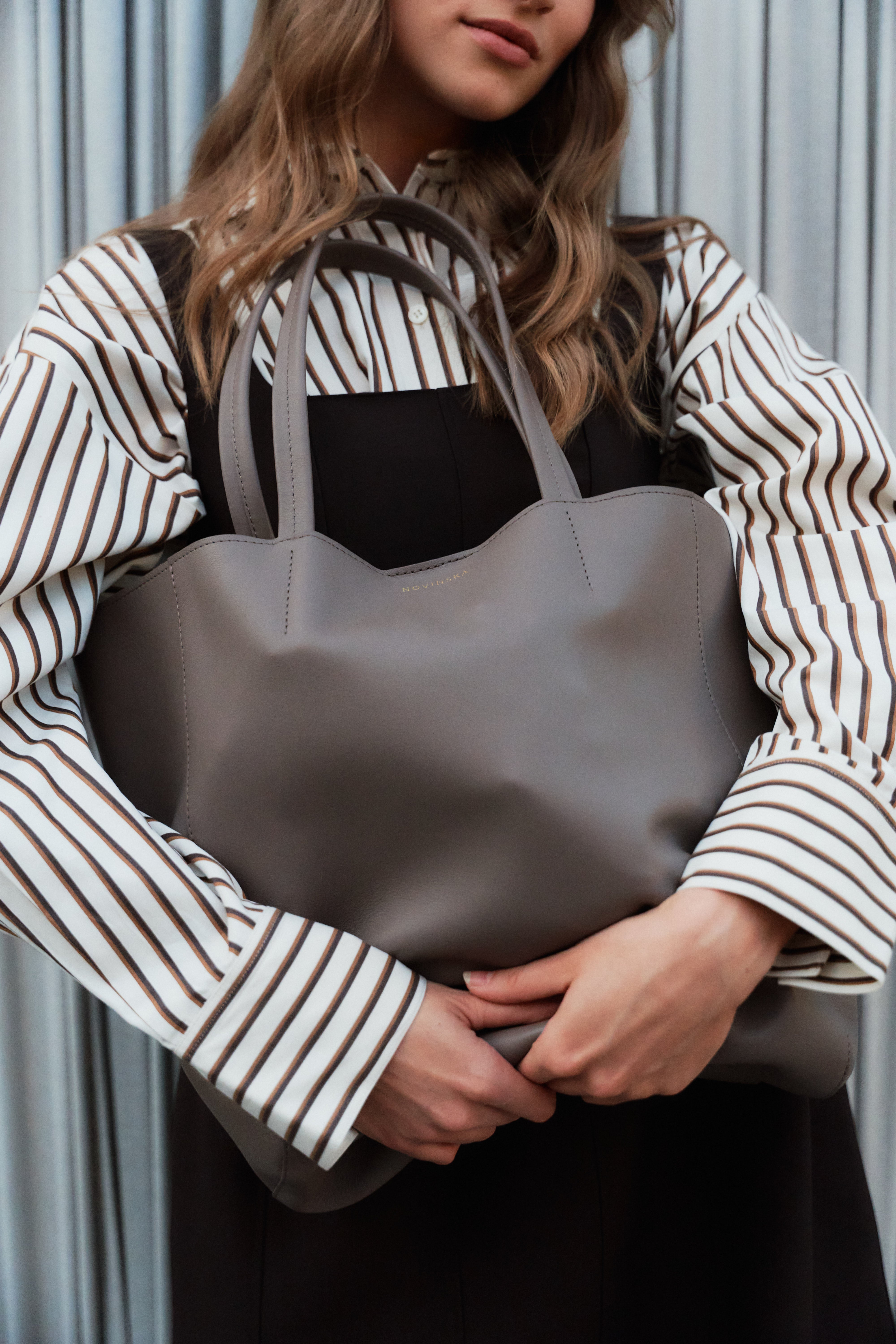 Shopping Bag Carolyn - Stone Grey