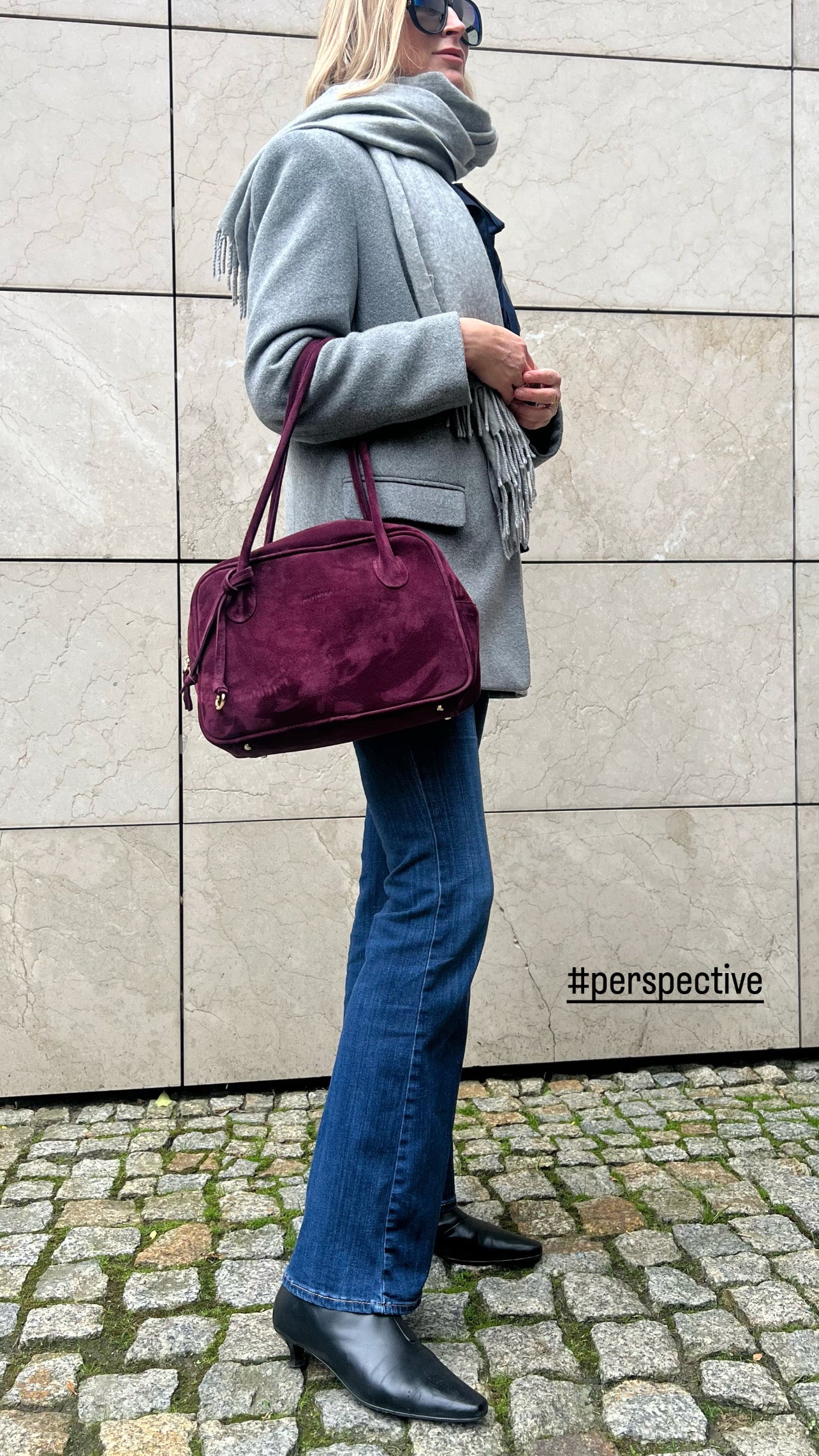 BOWLING BAG MIDI - PLUM