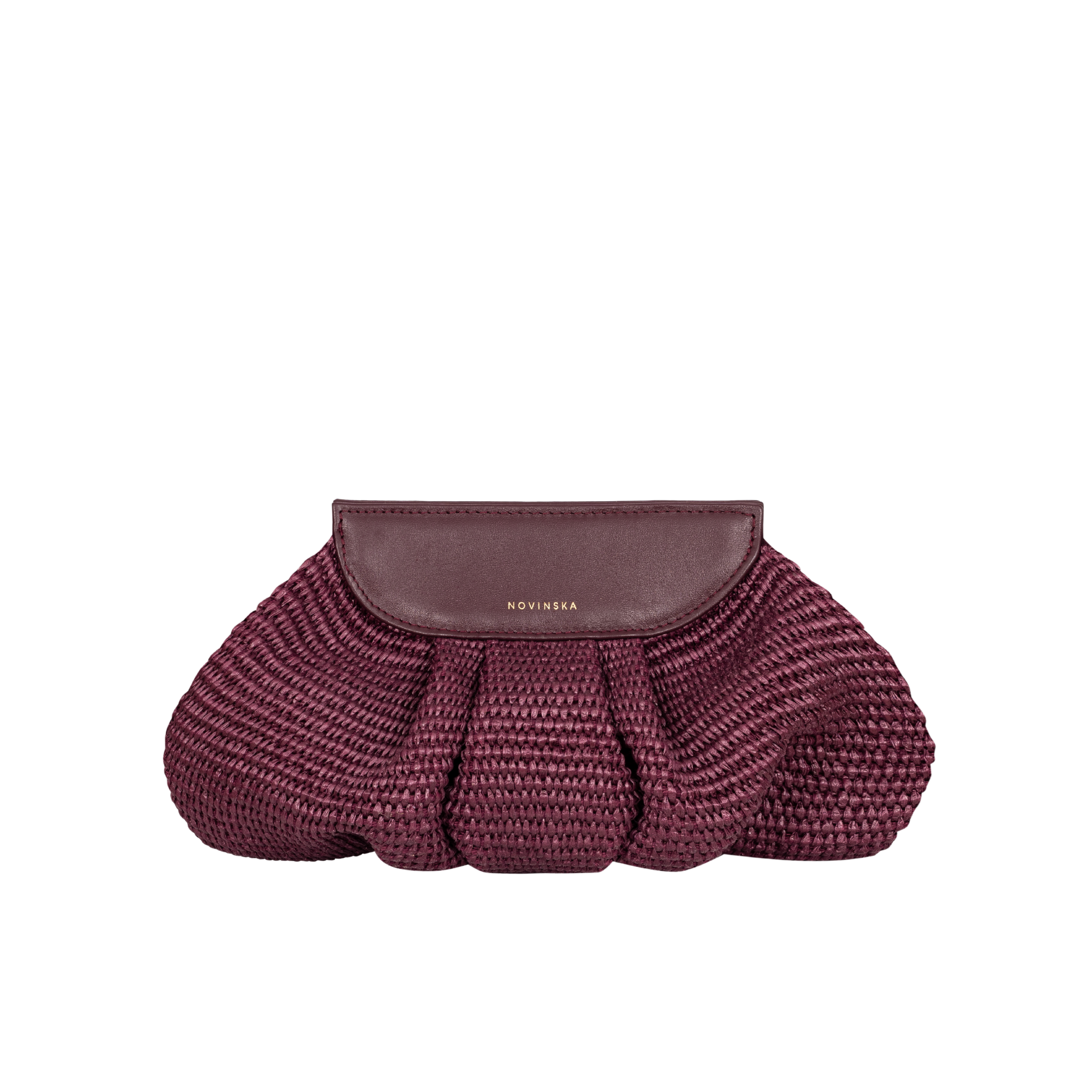 Baby Cloud Bag - Burgundy Raffia