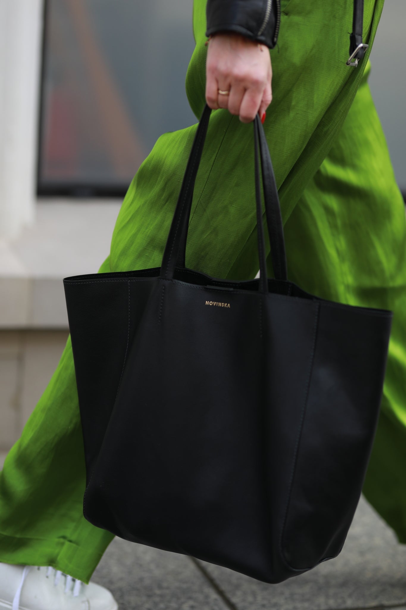 Shopping Bag Carolyn - Cherry suede